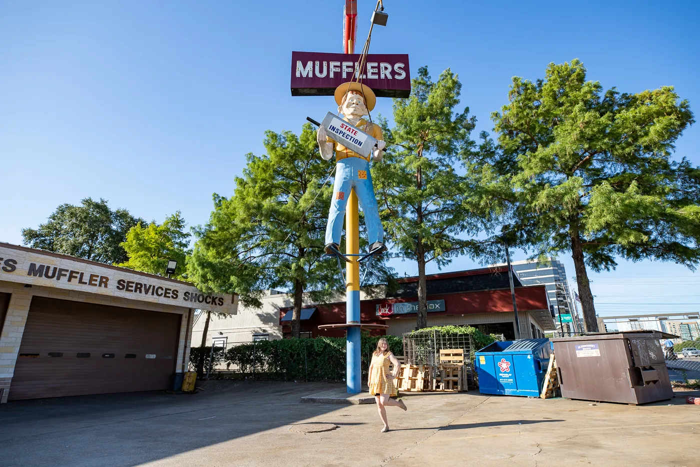 Happy Halfwit Muffler Man in Dallas, Texas