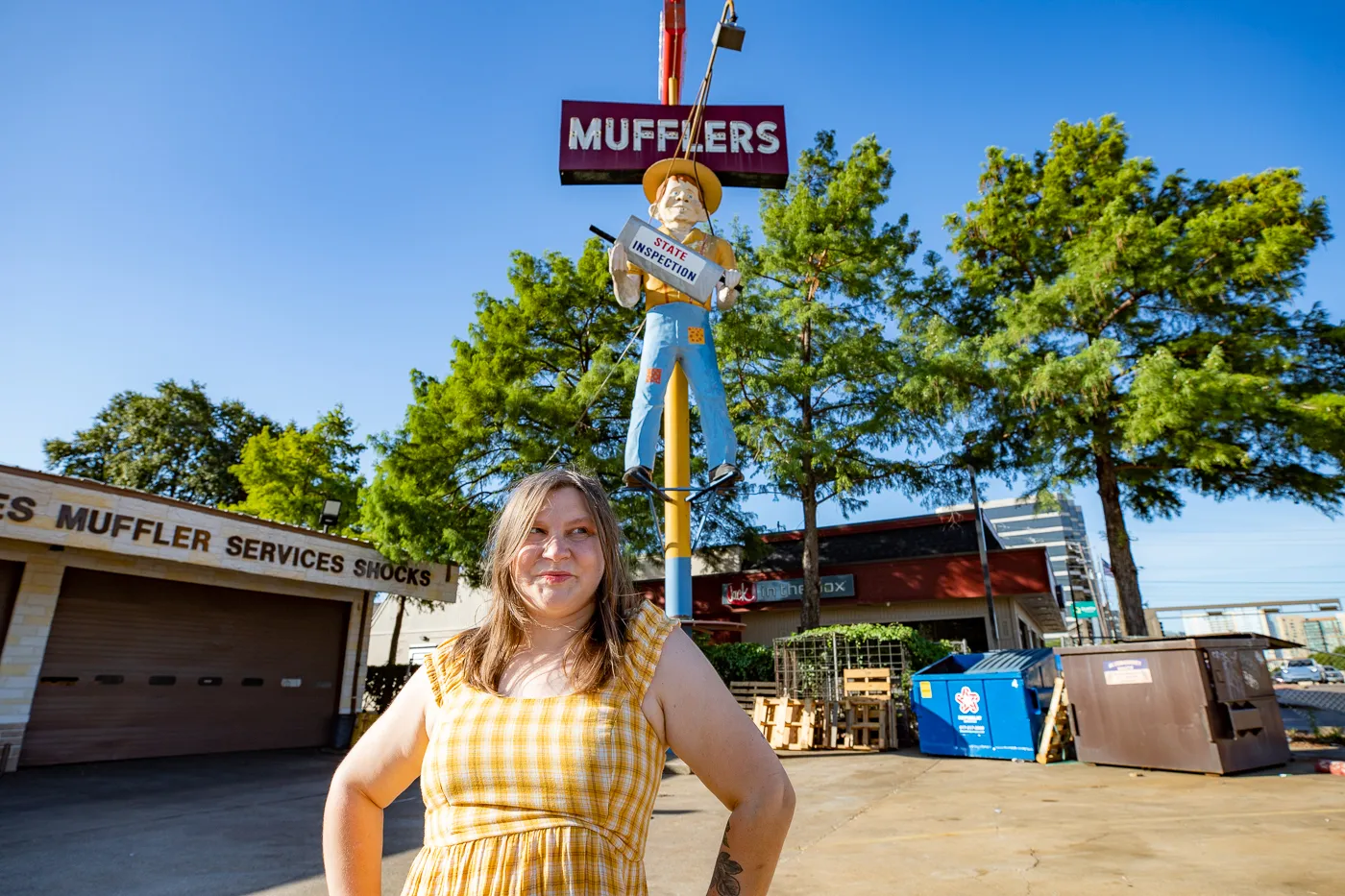 Happy Halfwit Muffler Man in Dallas, Texas