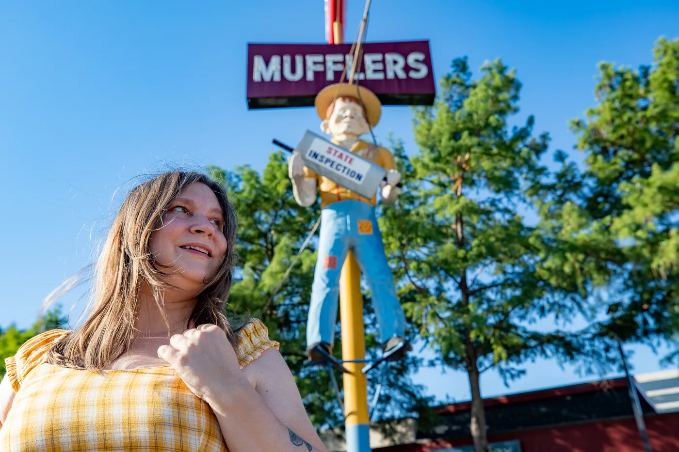 Happy Halfwit Muffler Man in Dallas, Texas