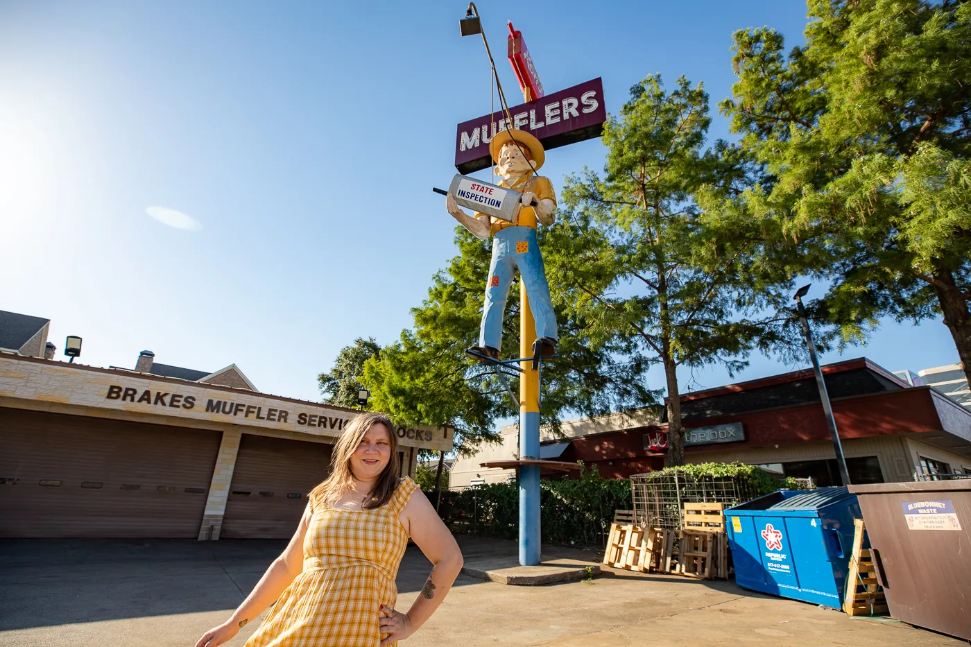 Happy Halfwit Muffler Man in Dallas, Texas