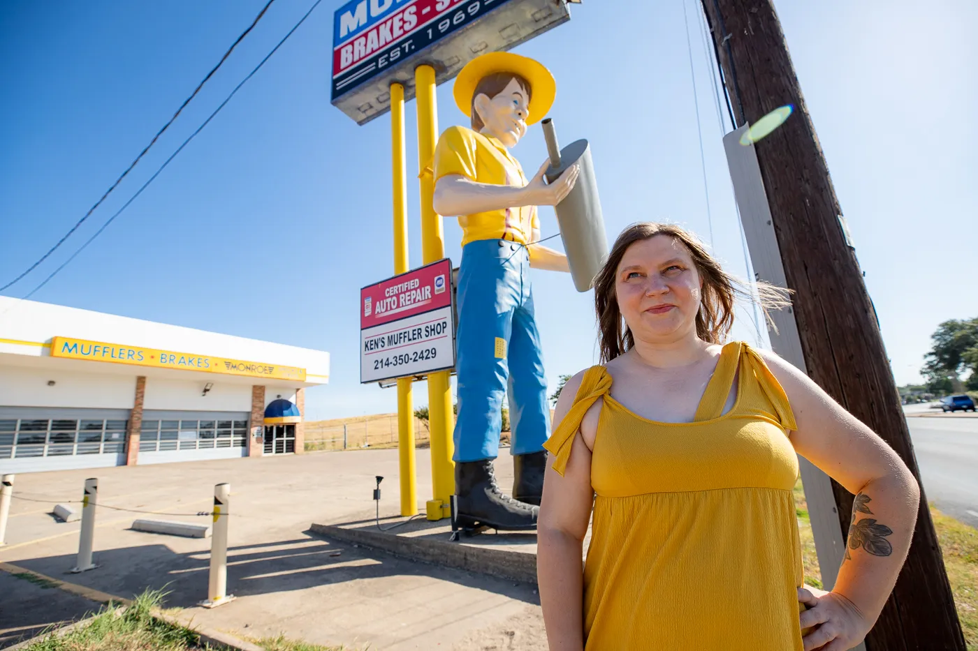 Happy Halfwit Muffler Man in Dallas, Texas