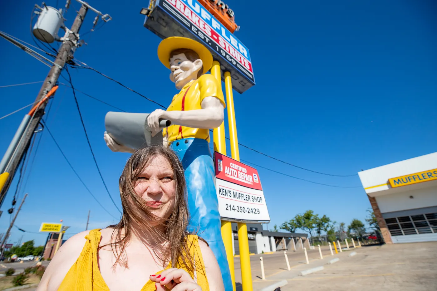 Happy Halfwit Muffler Man in Dallas, Texas