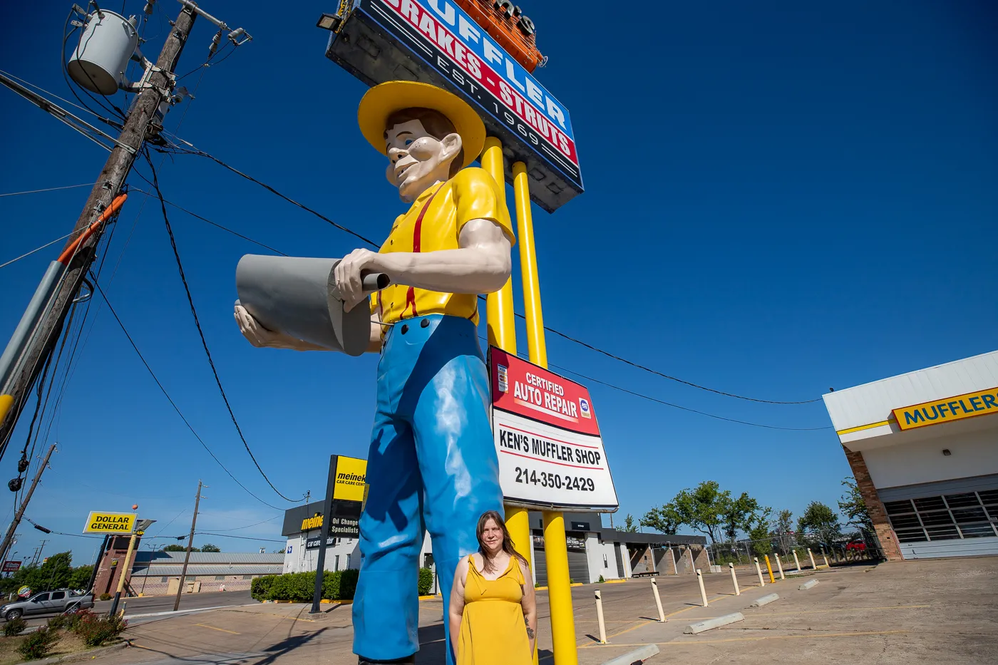 Happy Halfwit Muffler Man in Dallas, Texas