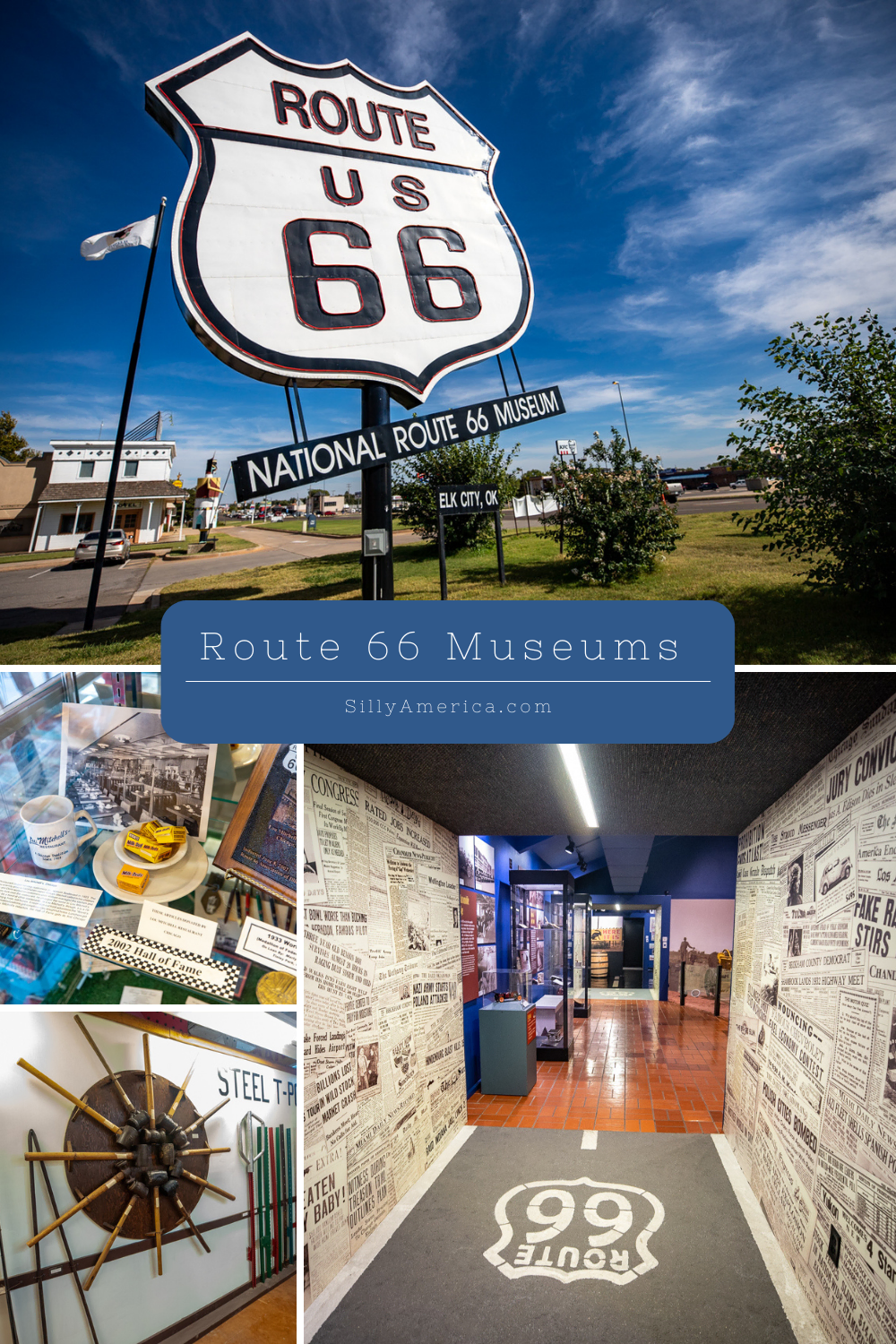 You have plenty of options for stops on a Route 66 road trip. But if you want to dig deeper and learn more about the Mother Road or a local town, you'll definitely want to add a few Route 66 museums and visitors centers to your travel itinerary. Every state on Route 66 has its very own Route 66 museum that explores its ties to the famed road. You'll also find museums devoted to the small towns of Route 66, vintage automobiles, motorcycles, dinosaurs, and more. #Route66 #Museums #Route66Museum