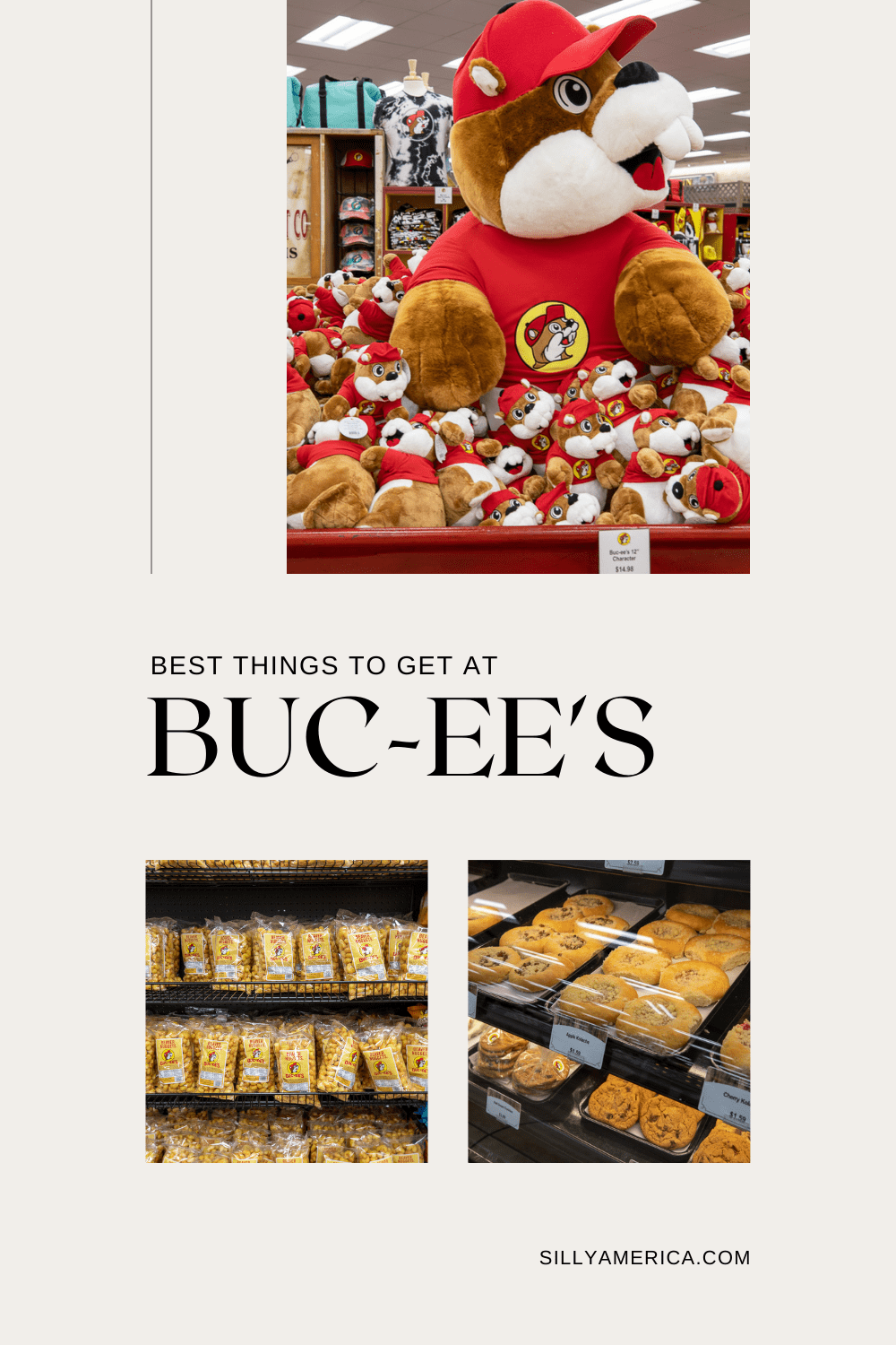 Buc-ee's is a popular travel center chain that is lures travelers in with an impressive fleet of fueling stations, a massive convenience store, and some of the cleanest bathrooms you'll find on the road. I asked my Instagram followers what to get at Buc-ee's. And they had opinions. Lots of opinions. Here is a list of the best things to get at Buc-ee's, as suggested by my Instagram followers. #Texas #RoadTrip #RoadTripStop #Bucees #Travel #TexasRoadTrip