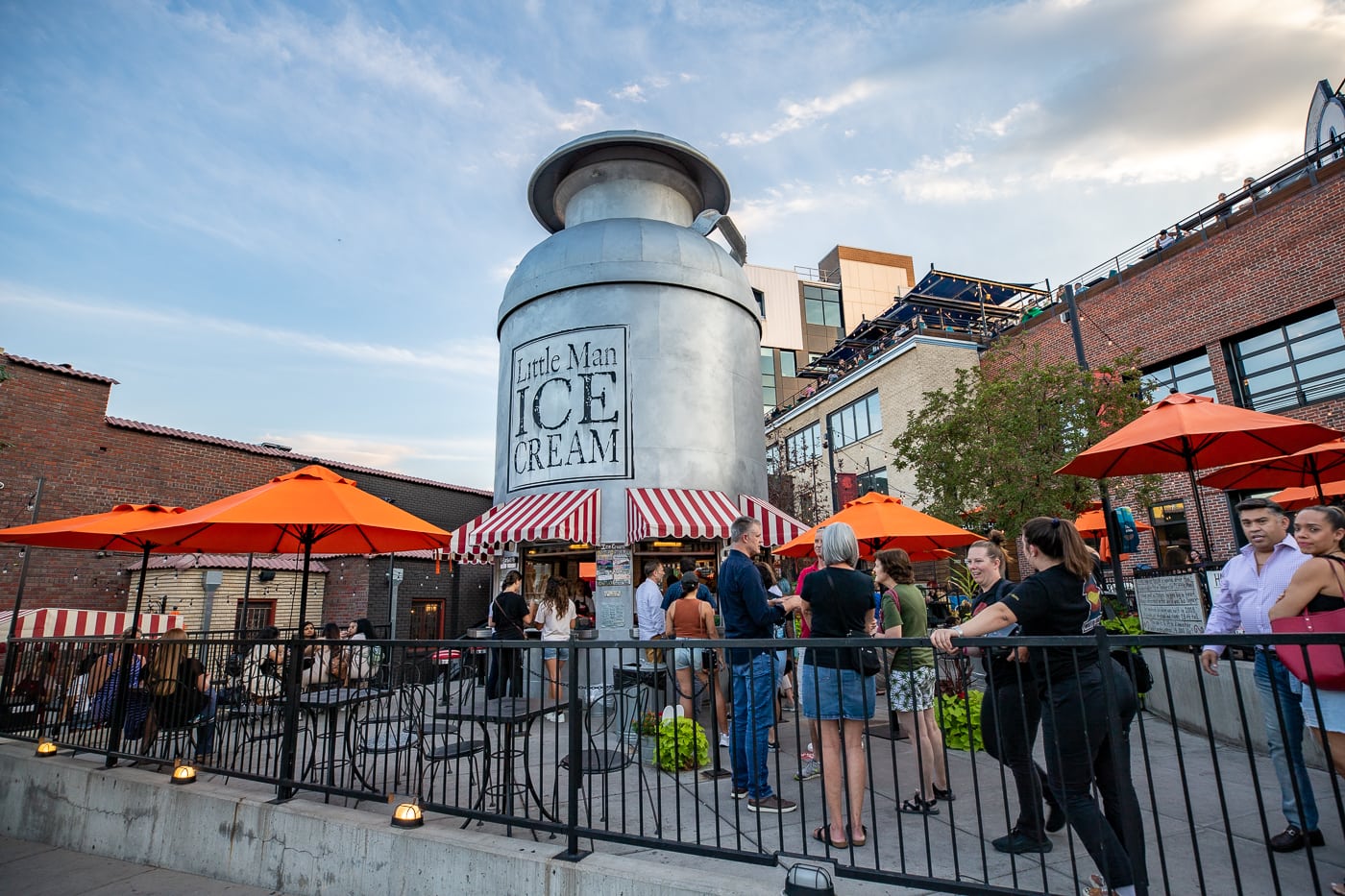 Little Man Ice Cream - Giant Milk Can Ice Cream Shop in Denver, Colorado roadside attraction