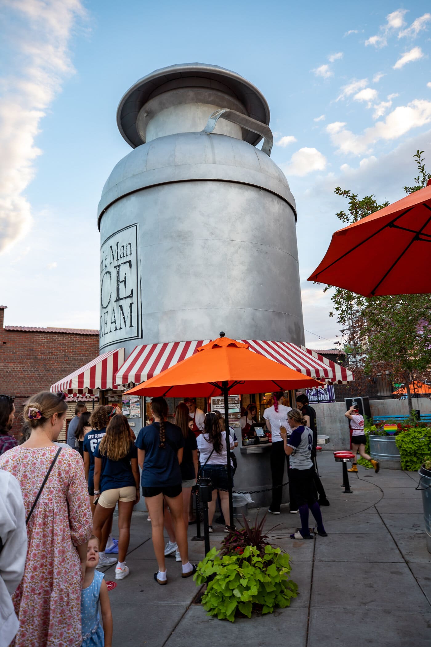 Little Man Ice Cream - Giant Milk Can Ice Cream Shop in Denver, Colorado roadside attraction