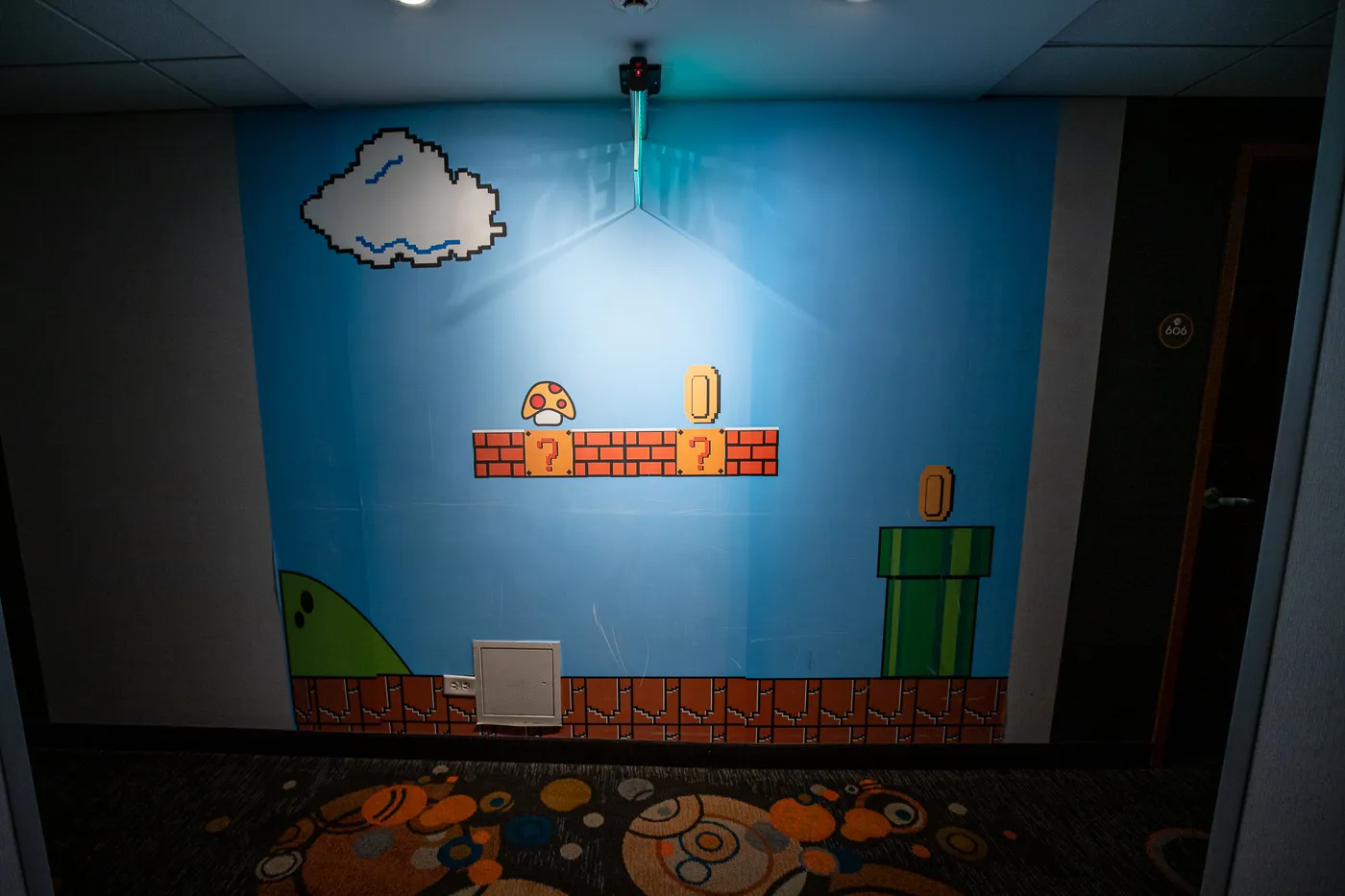 Super Mario Bros mural at The Curtis Hotel - a Themed Hotel in Denver, Colorado