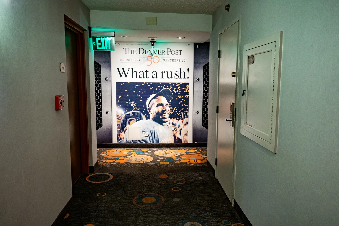 Champions sports themed floor of The Curtis Hotel - a Themed Hotel in Denver, Colorado