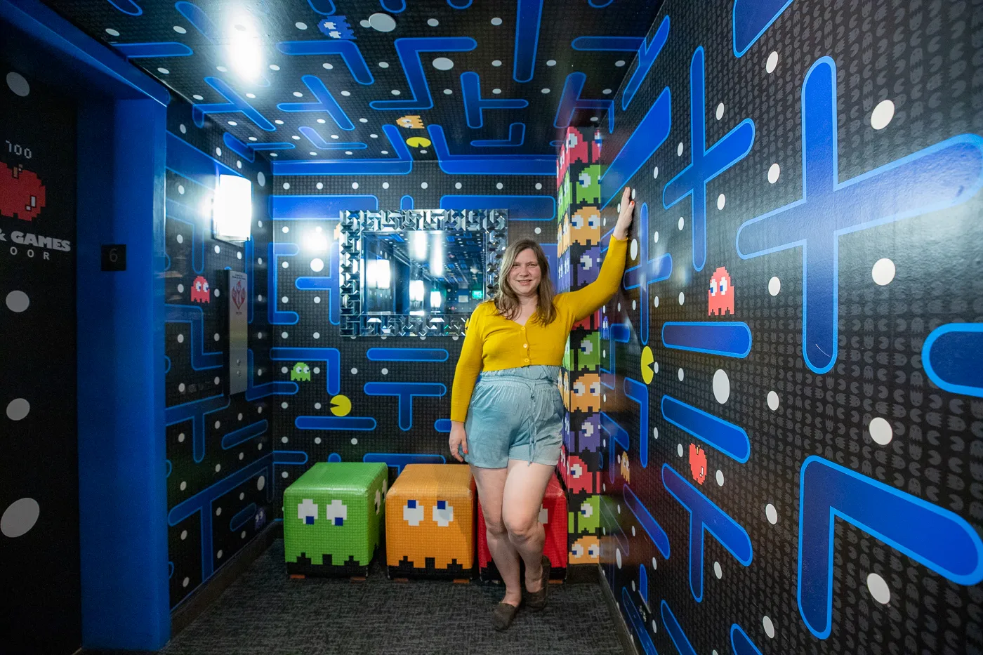 Fun and Games Floor - PacMan wallpaper at The Curtis Hotel - a Themed Hotel in Denver, Colorado