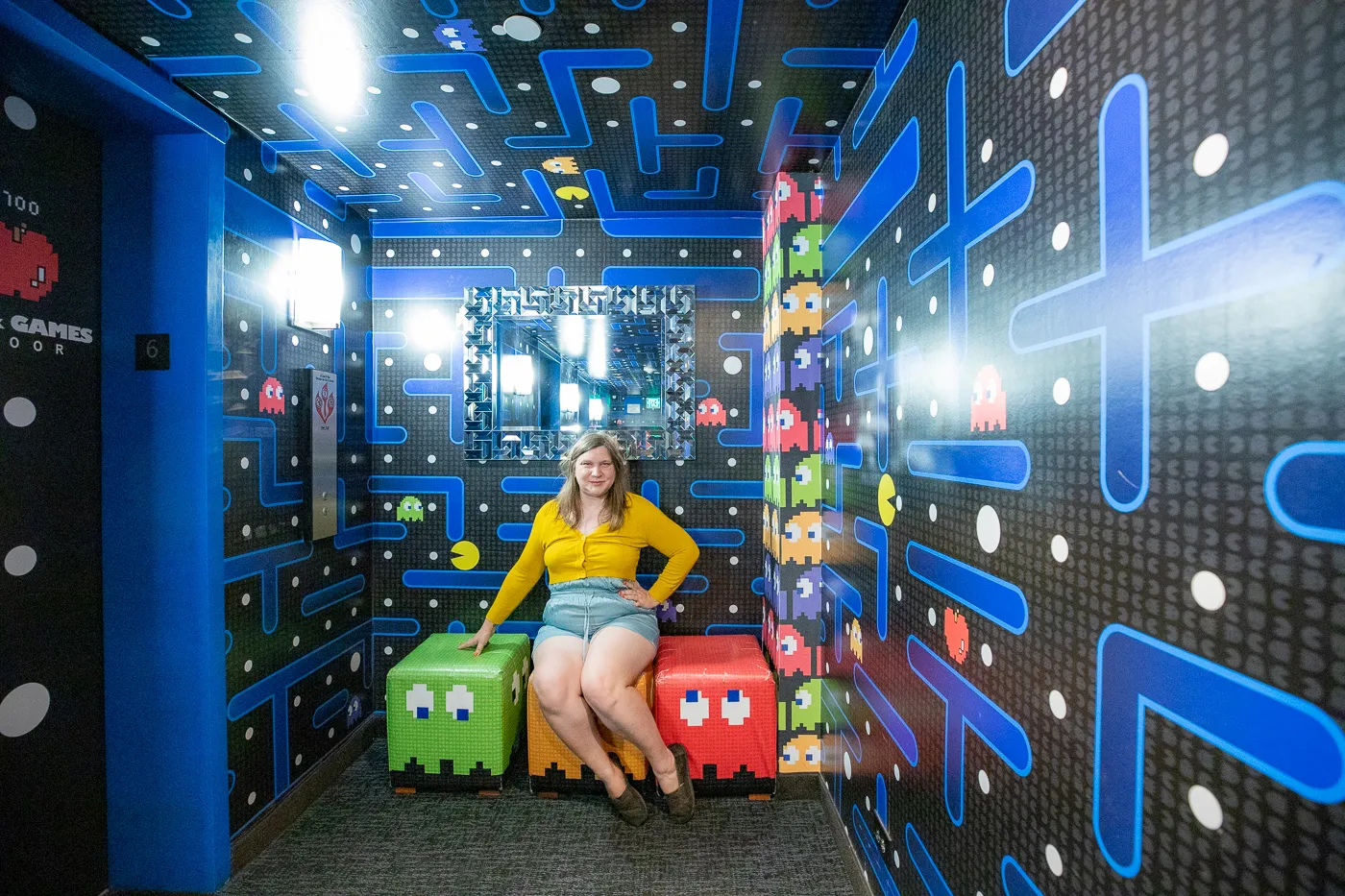 Fun and Games Floor - PacMan wallpaper at The Curtis Hotel - a Themed Hotel in Denver, Colorado