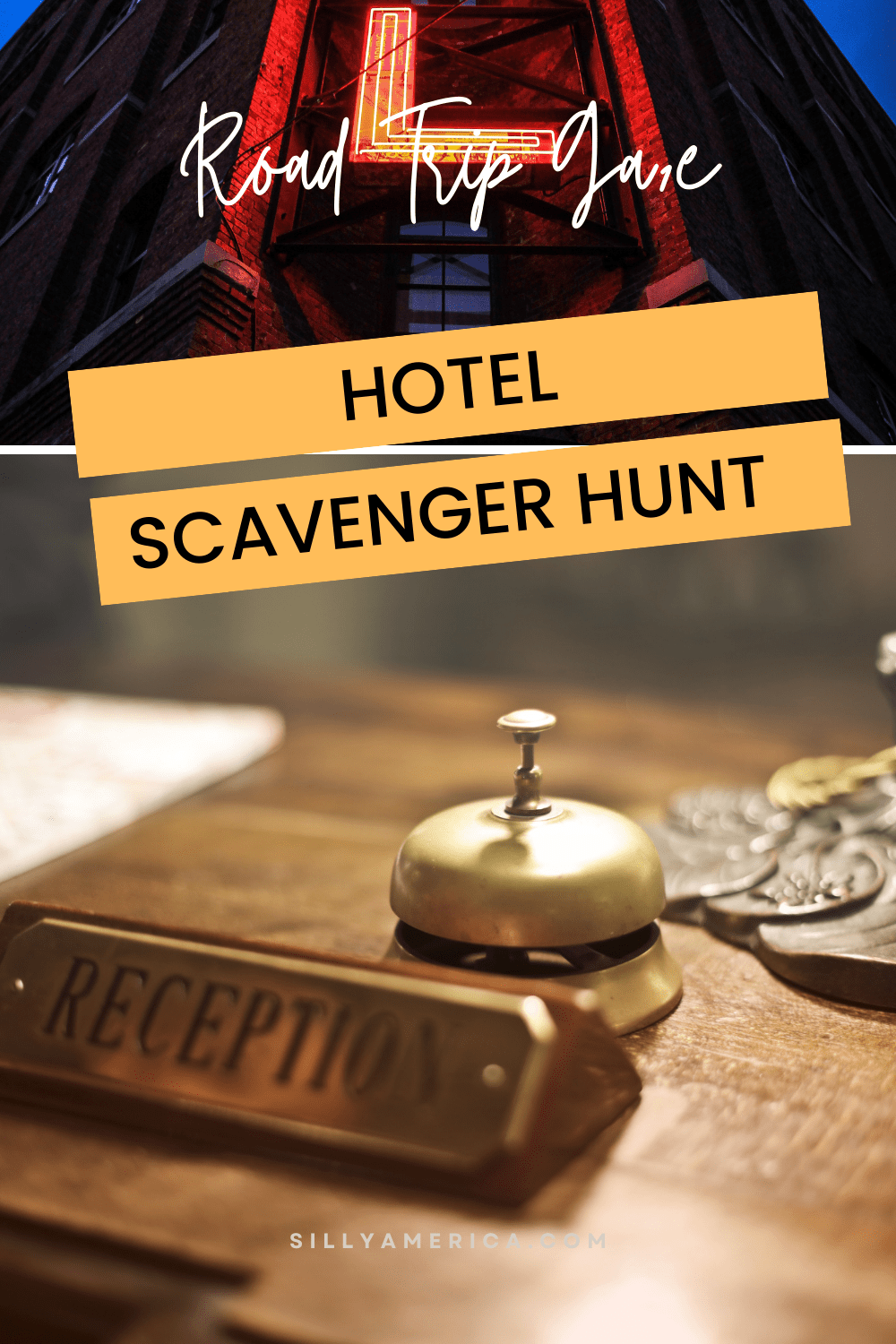 There are plenty of games to play in a hotel, and one of the most fun is a hotel scavenger hunt! Hotel scavenger hunts are a fun way to keep everyone entertained after a long day of travel. You can play different variations for young kids to adults, and even play at a hotel birthday party. Learn how to play and download some of our free hotel scavenger hunt printables! Play on a family vacation, a Disney trip, or a road trip! #Hotel #HotelGame #ScavengerHunt #HotelScavengerHunt