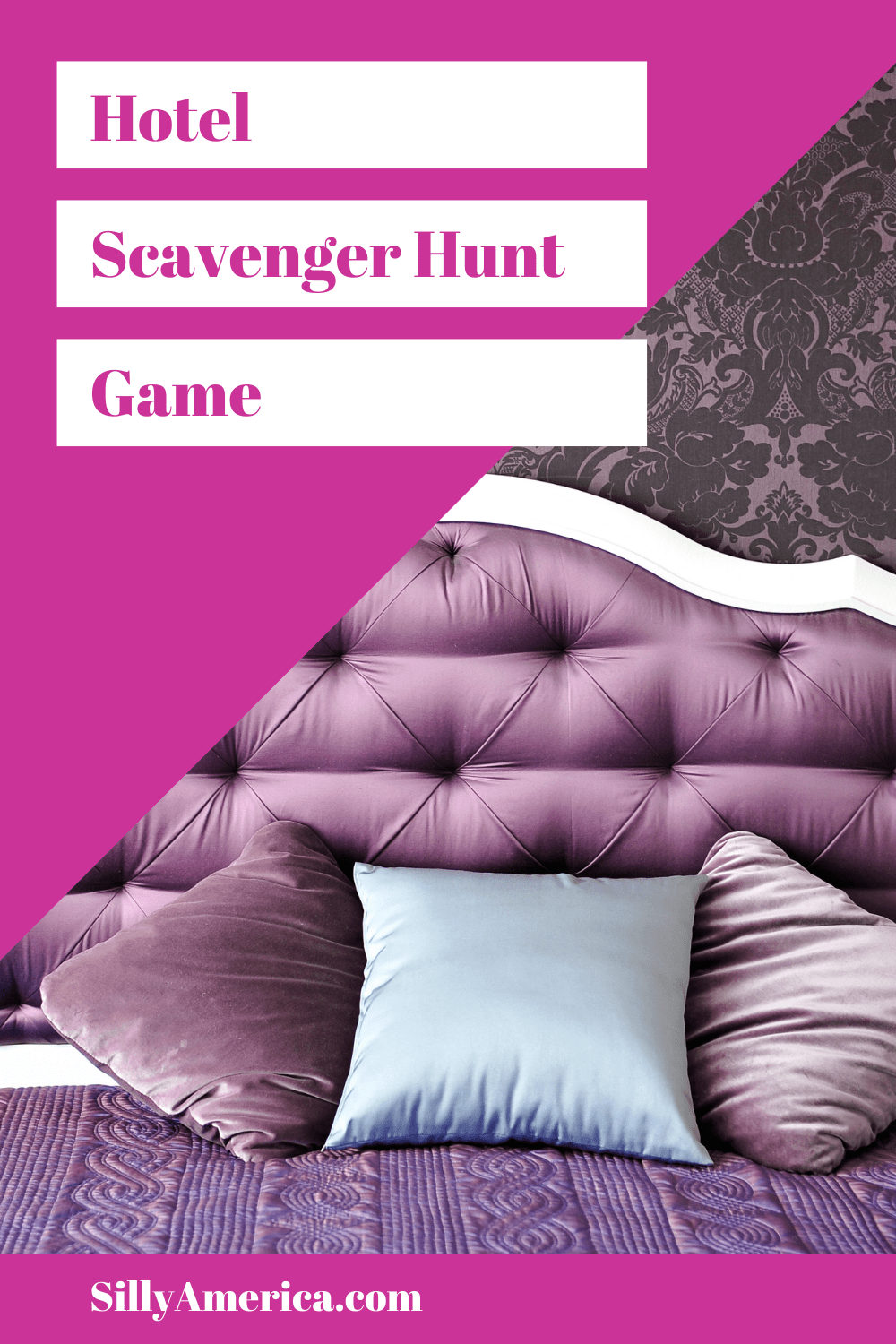 There are plenty of games to play in a hotel, and one of the most fun is a hotel scavenger hunt! Hotel scavenger hunts are a fun way to keep everyone entertained after a long day of travel. You can play different variations for young kids to adults, and even play at a hotel birthday party. Learn how to play and download some of our free hotel scavenger hunt printables! Play on a family vacation, a Disney trip, or a road trip! #Hotel #HotelGame #ScavengerHunt #HotelScavengerHunt