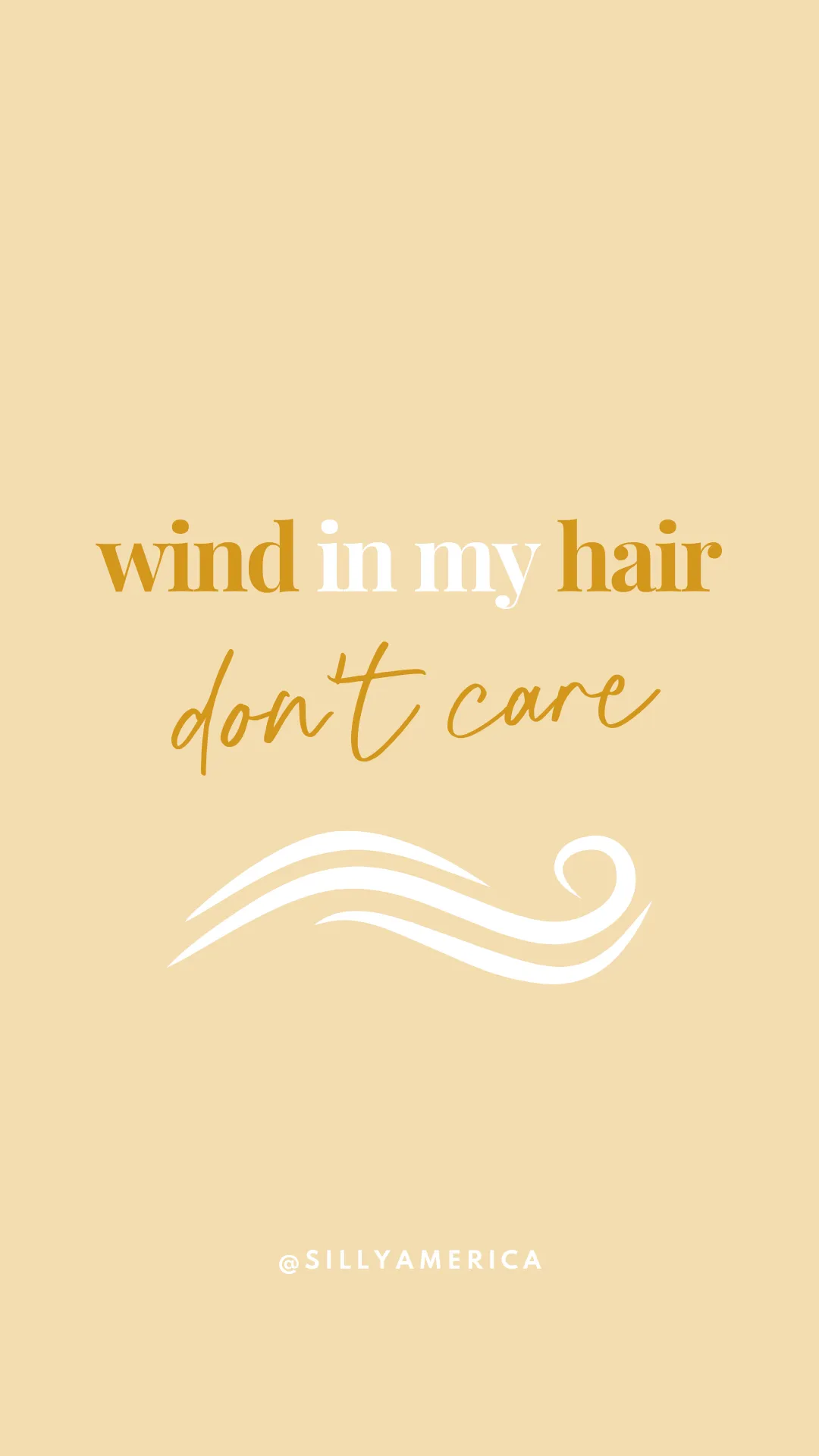 Wind in my hair. Don't care. - Road Trip Captions for Instagram