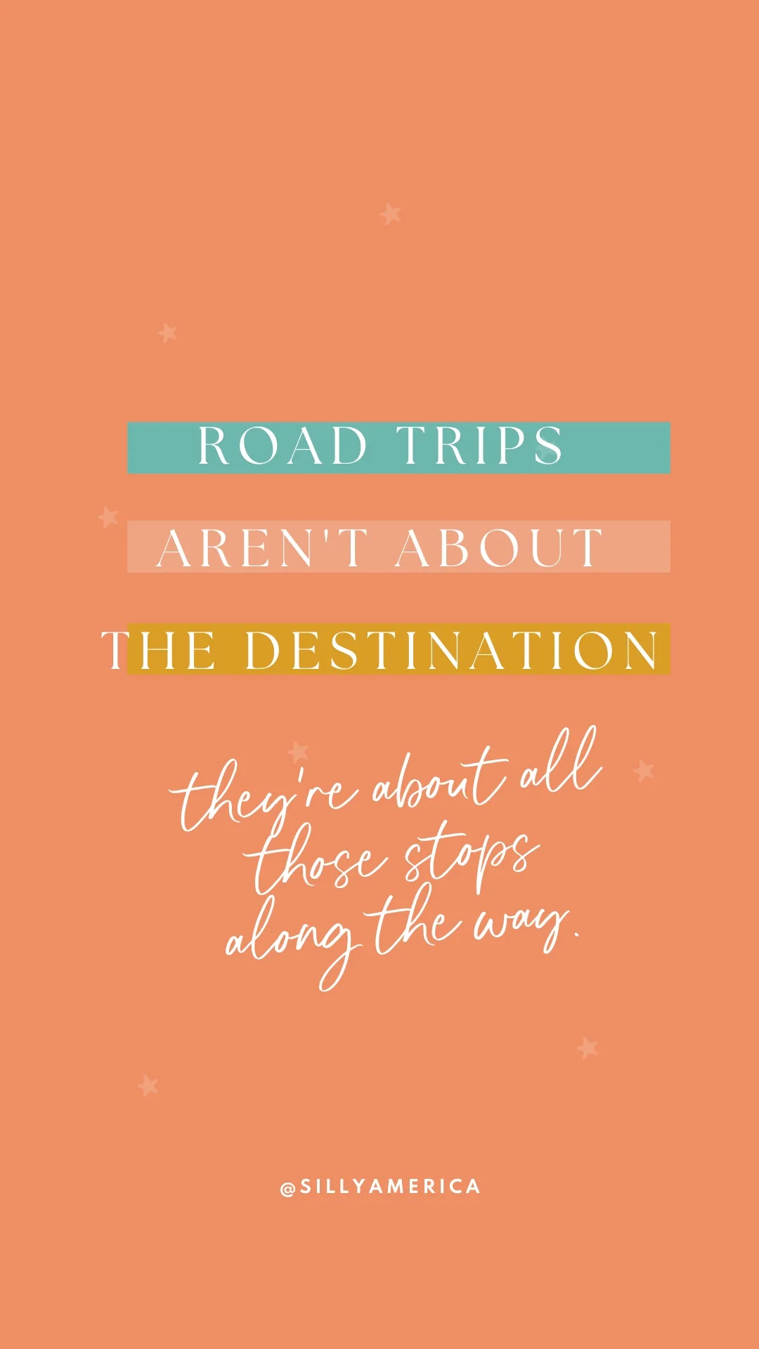 Road trips aren't about the destination, they're about all those stops along the way. - Road Trip Captions for Instagram