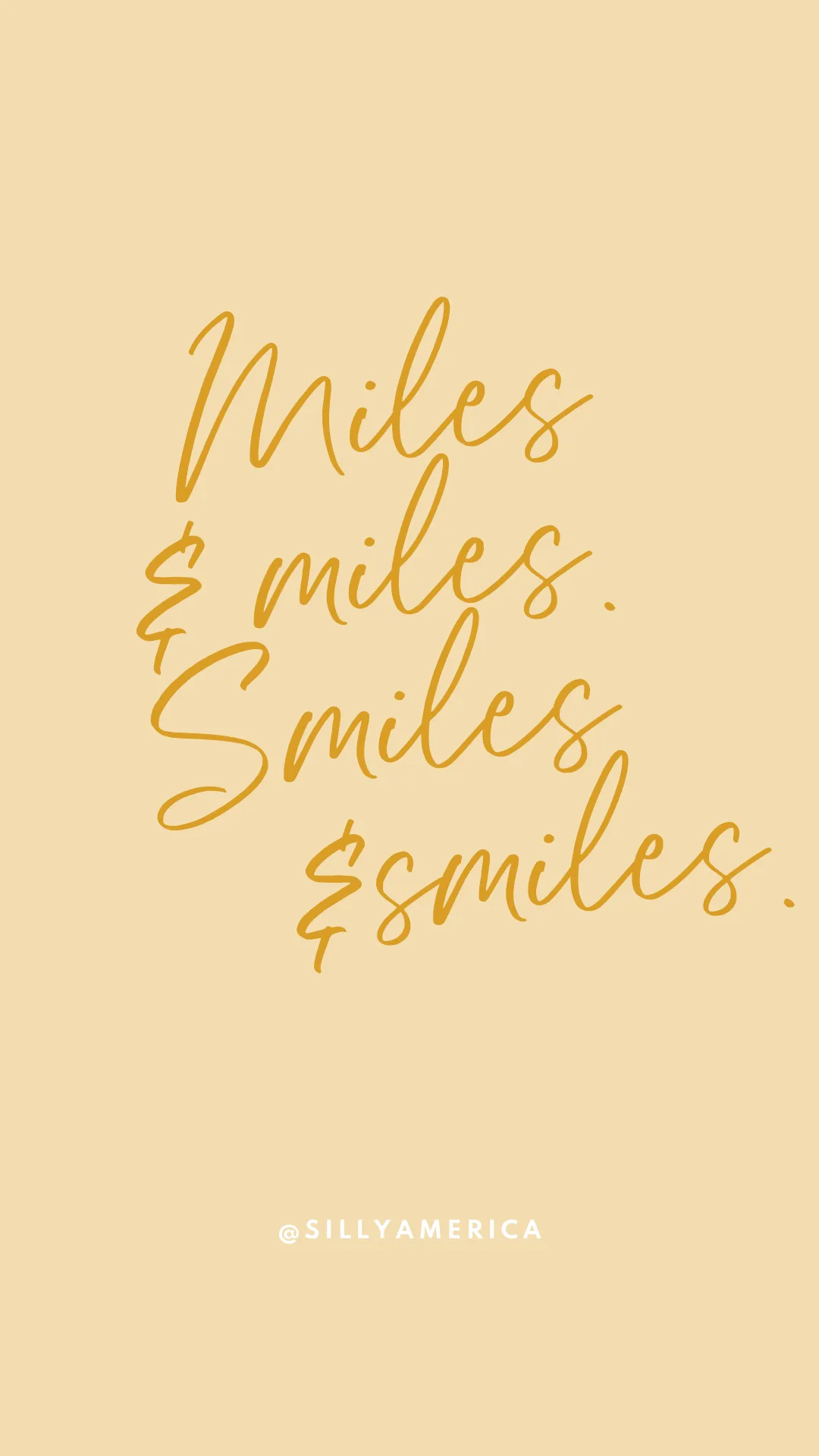 Miles and miles. Smiles and smiles. - Road Trip Captions for Instagram