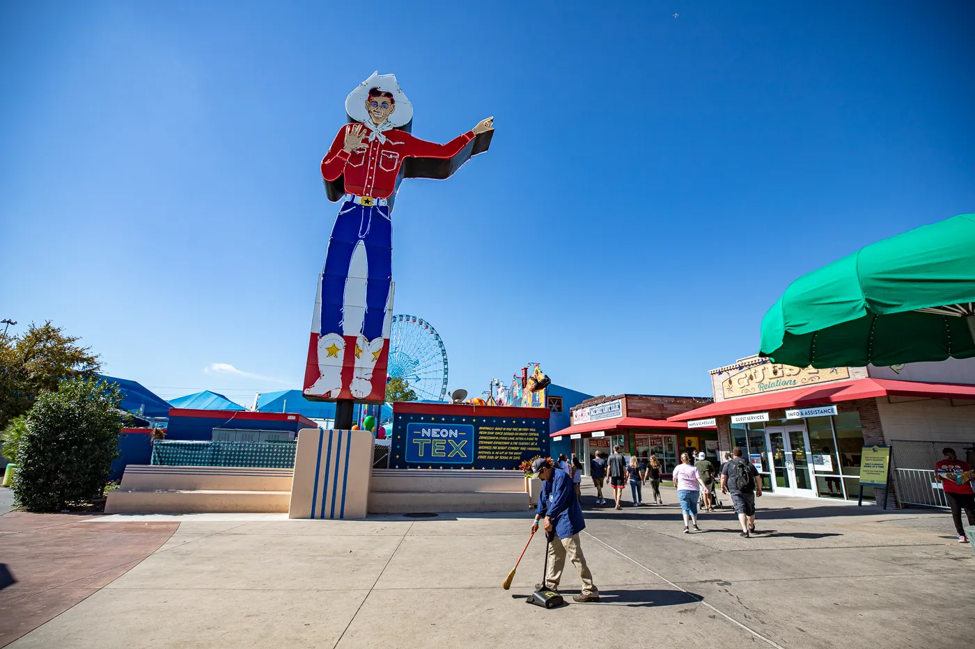 Neon Big Tex at the State Fair of Texas