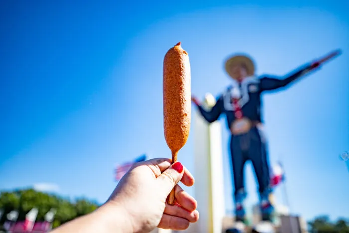 Big Tex at the State Fair of Texas in Dallas Texas. The world's tallest cowboy is the symbol of the Texas State Fair.