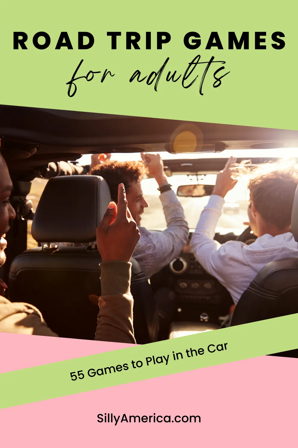 Road trips are full of fun, adventure, breathtaking landscapes, and weird roadside attractions. But sometimes they also involve long stretches of driving with nothing on your itinerary. In those cases, you might be looking for something to keep you entertained in the car. Enter these road trip games for adults. All of these game ideas are perfect for a road trip with friends or a couples trip. Most of them can even be enjoyed by the whole family. #RoadTrip #RoadTripGames #RoadTripGamesforAdults