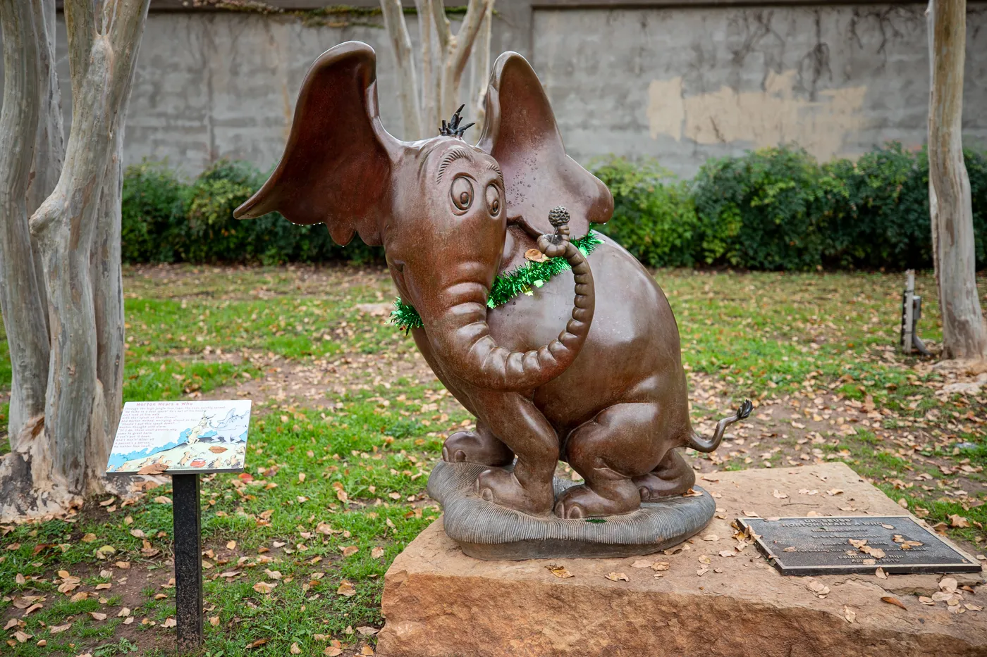 Horton Hears a Who statue at Dr. Seuss Park in Abilene, Texas (Everman Park)