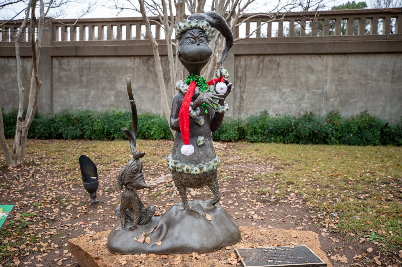 How the Grinch Stole Christmas statue at Dr. Seuss Park in Abilene, Texas (Everman Park)