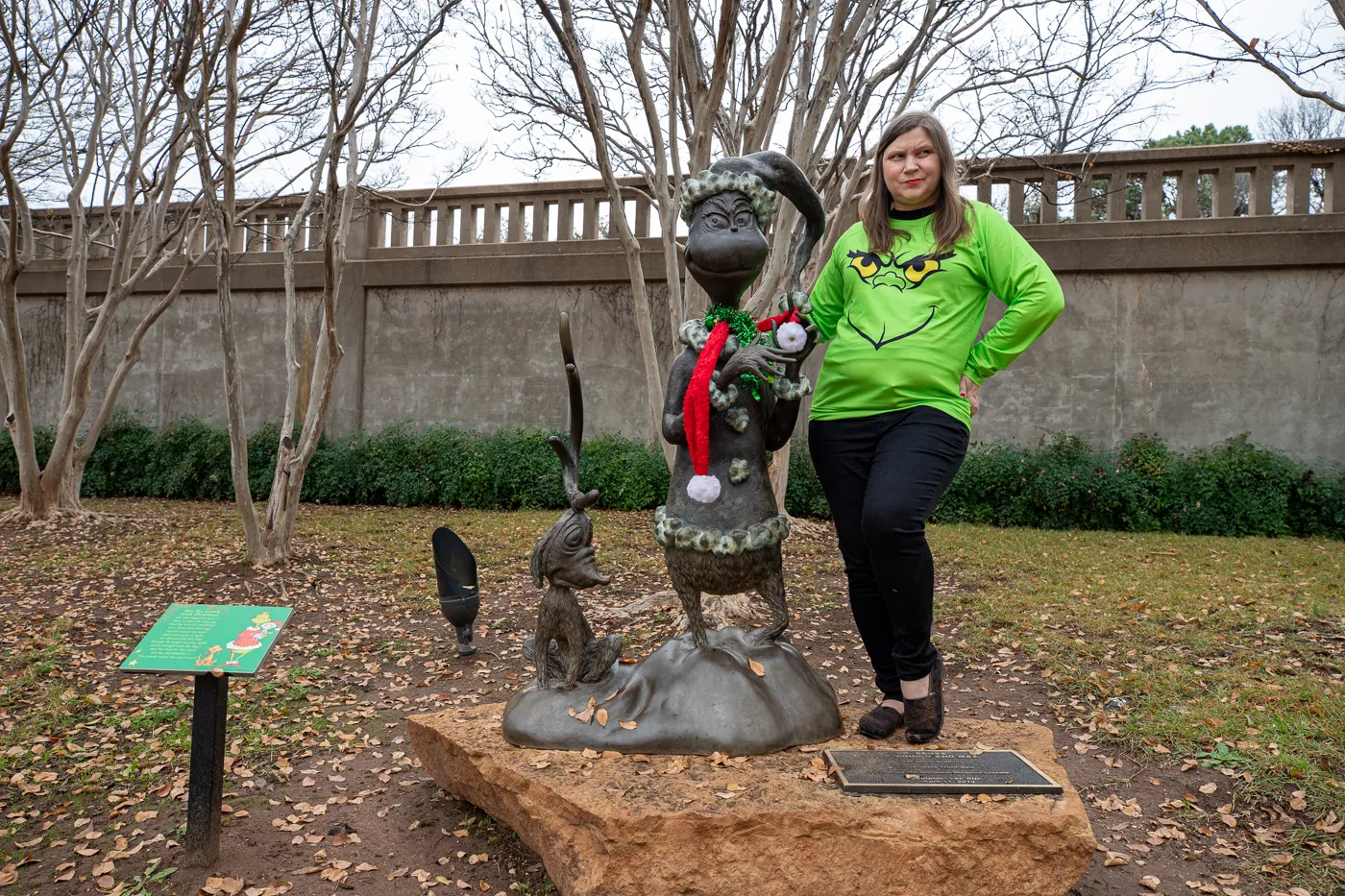 How the Grinch Stole Christmas statue at Dr. Seuss Park in Abilene, Texas (Everman Park)
