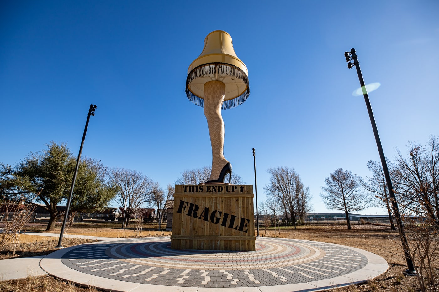 Giant Leg Lamp in Chickasha, Oklahoma A Christmas Story Leg Lamp in Oklahoma