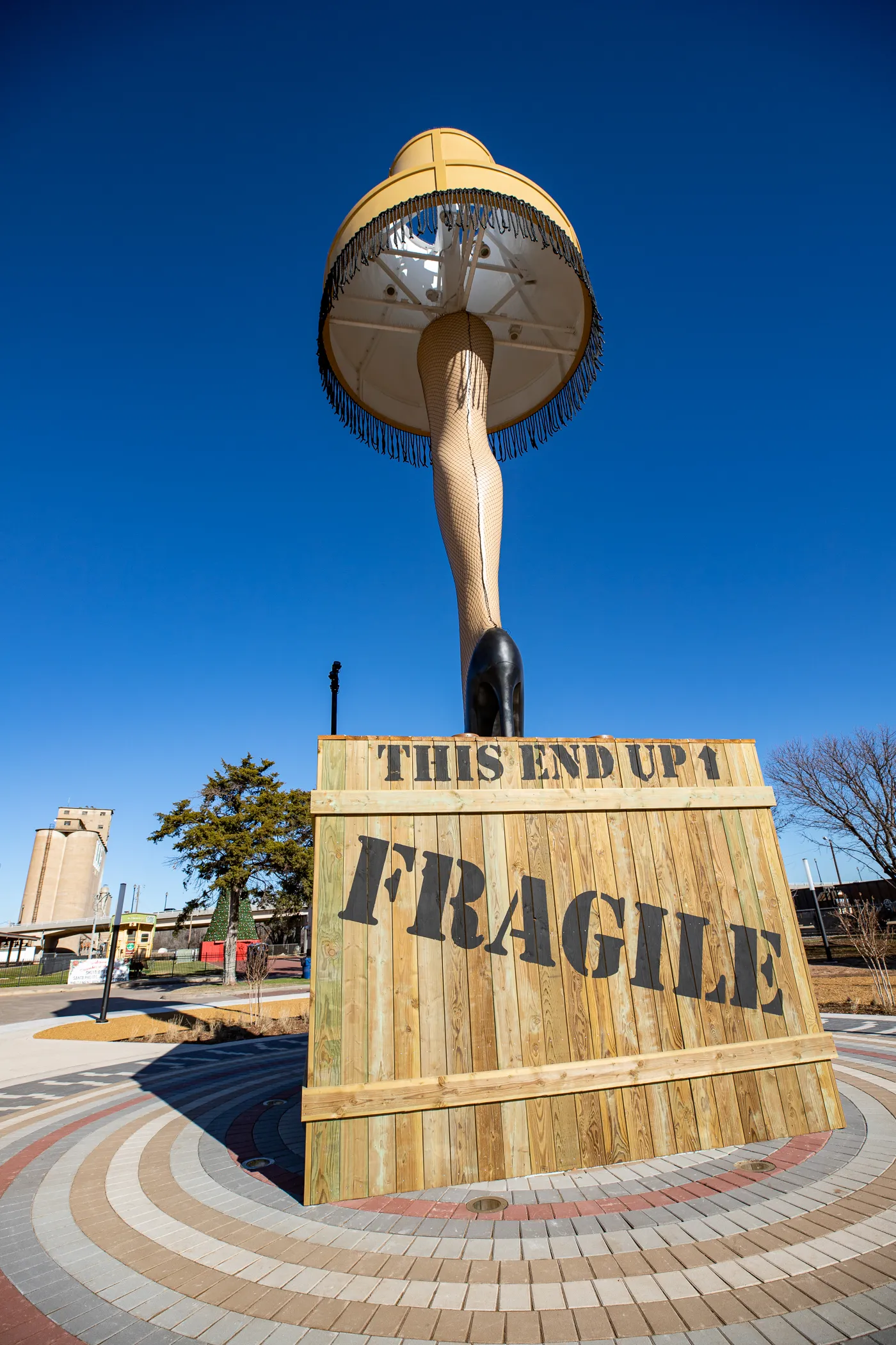 Giant Leg Lamp in Chickasha, Oklahoma A Christmas Story Leg Lamp in Oklahoma