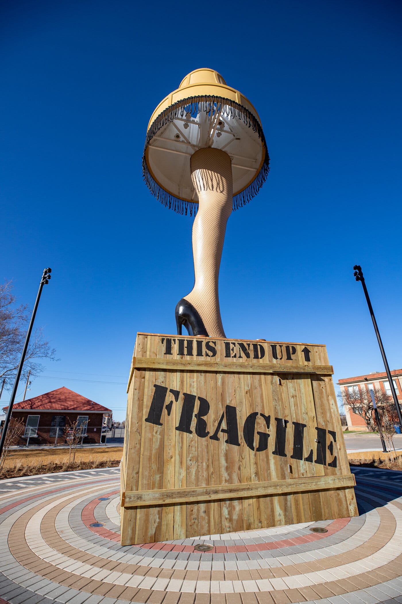 Giant Leg Lamp in Chickasha, Oklahoma A Christmas Story Leg Lamp in Oklahoma