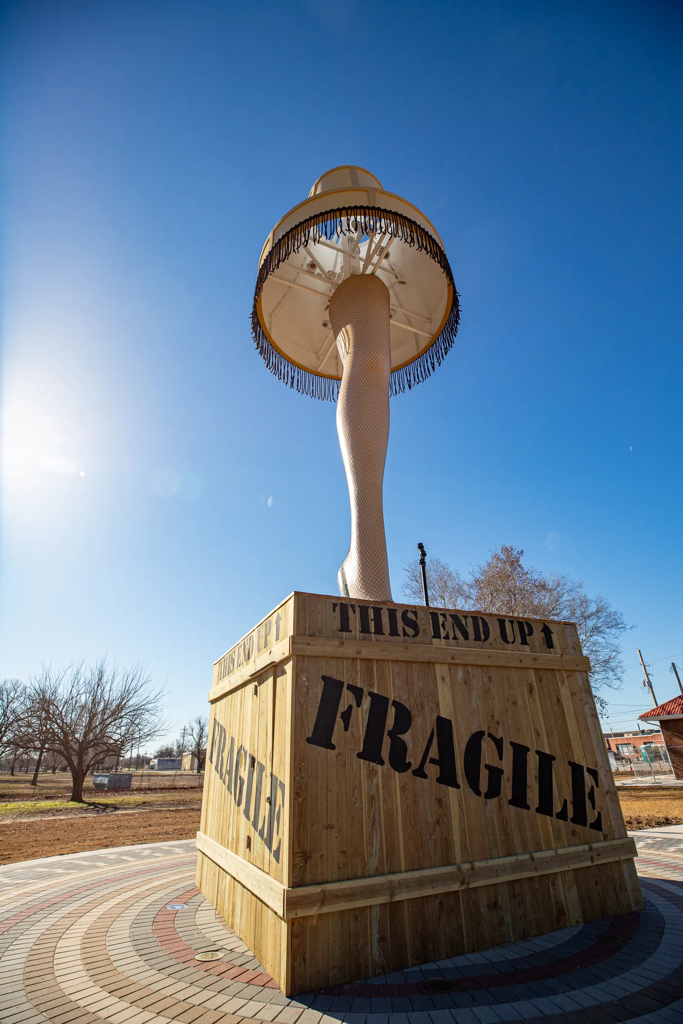 Giant Leg Lamp in Chickasha, Oklahoma A Christmas Story Leg Lamp in Oklahoma