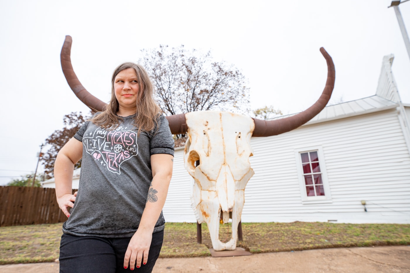 Giant Longhorn Skull in Albany, Texas