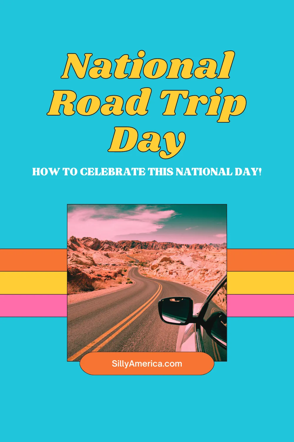 National Road Trip Day is an annual holiday dedicated to those who love hitting the road and exploring the country by land. Celebrated on the Friday before Memorial Day, this holiday serves as the official kickoff to the summer road trip season. The day comes right before Memorial Day, which itself comes at the beginning of the summer months. Where are you traveling to this National Road Trip Day? #RoadTrip #RoadTripDay #NationalRoadTripDay #RoadTripPlanning