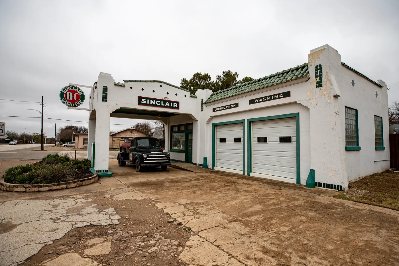 Restored Sinclair Gas Station in Albany, Texas