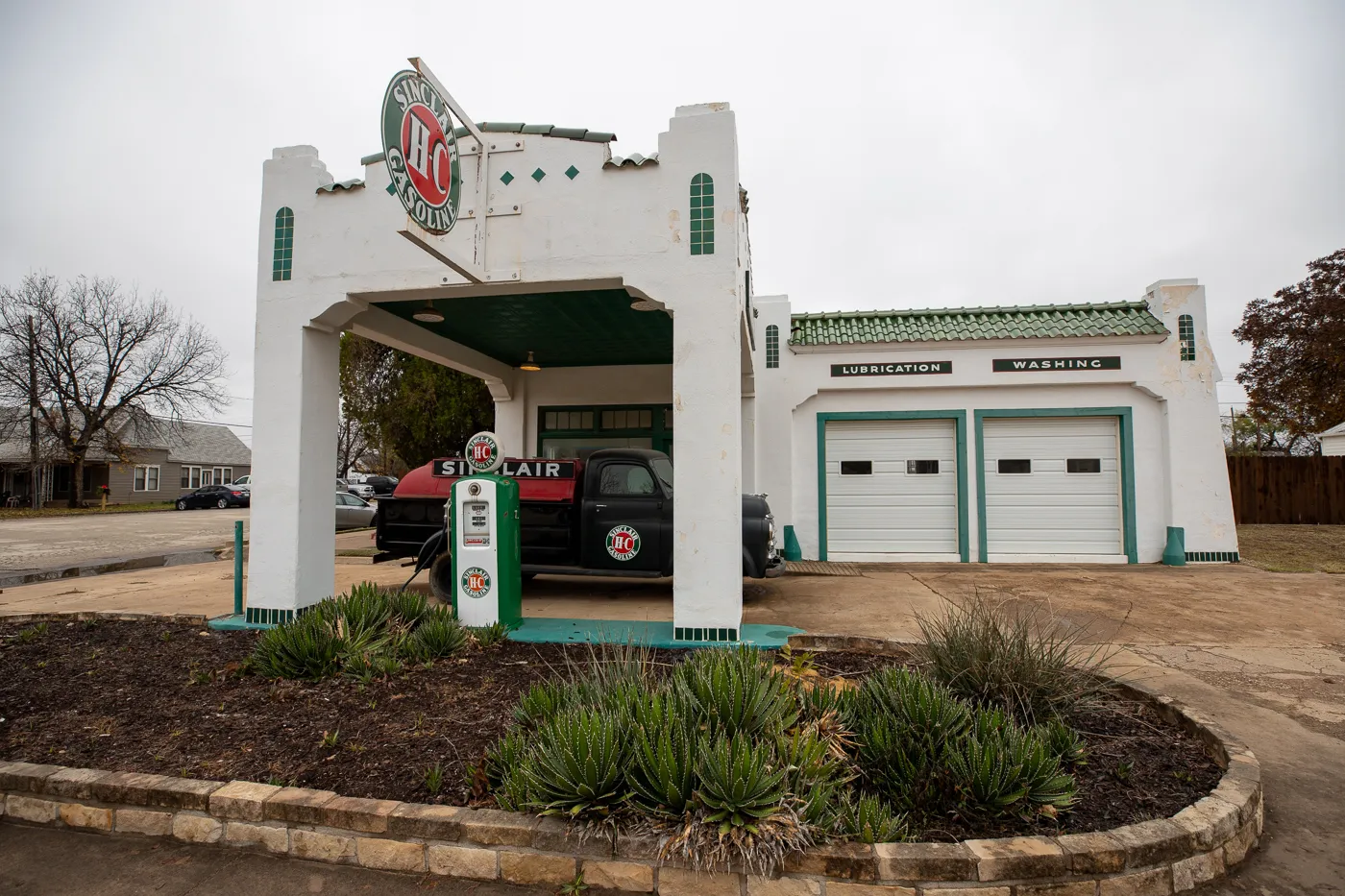 Restored Sinclair Gas Station in Albany, Texas