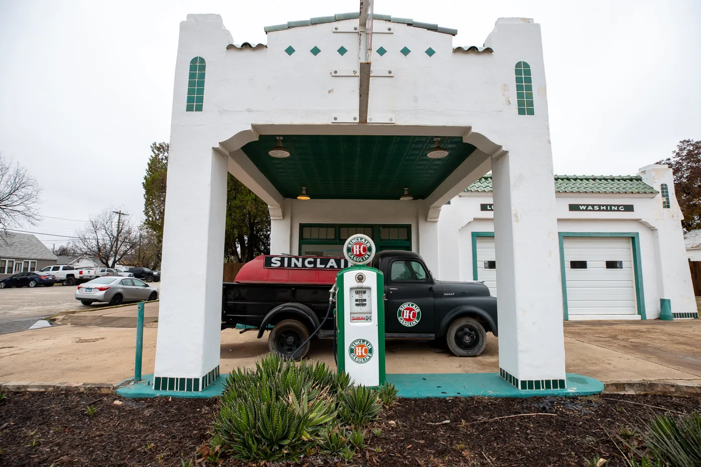 Restored Sinclair Gas Station in Albany, Texas
