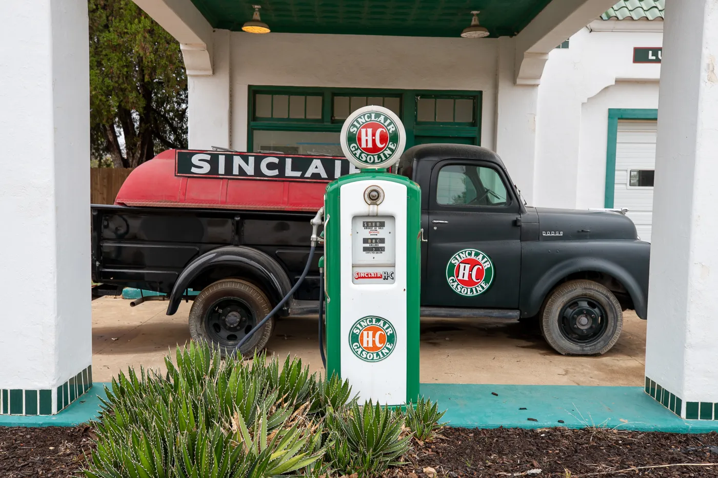 Restored Sinclair Gas Station in Albany, Texas