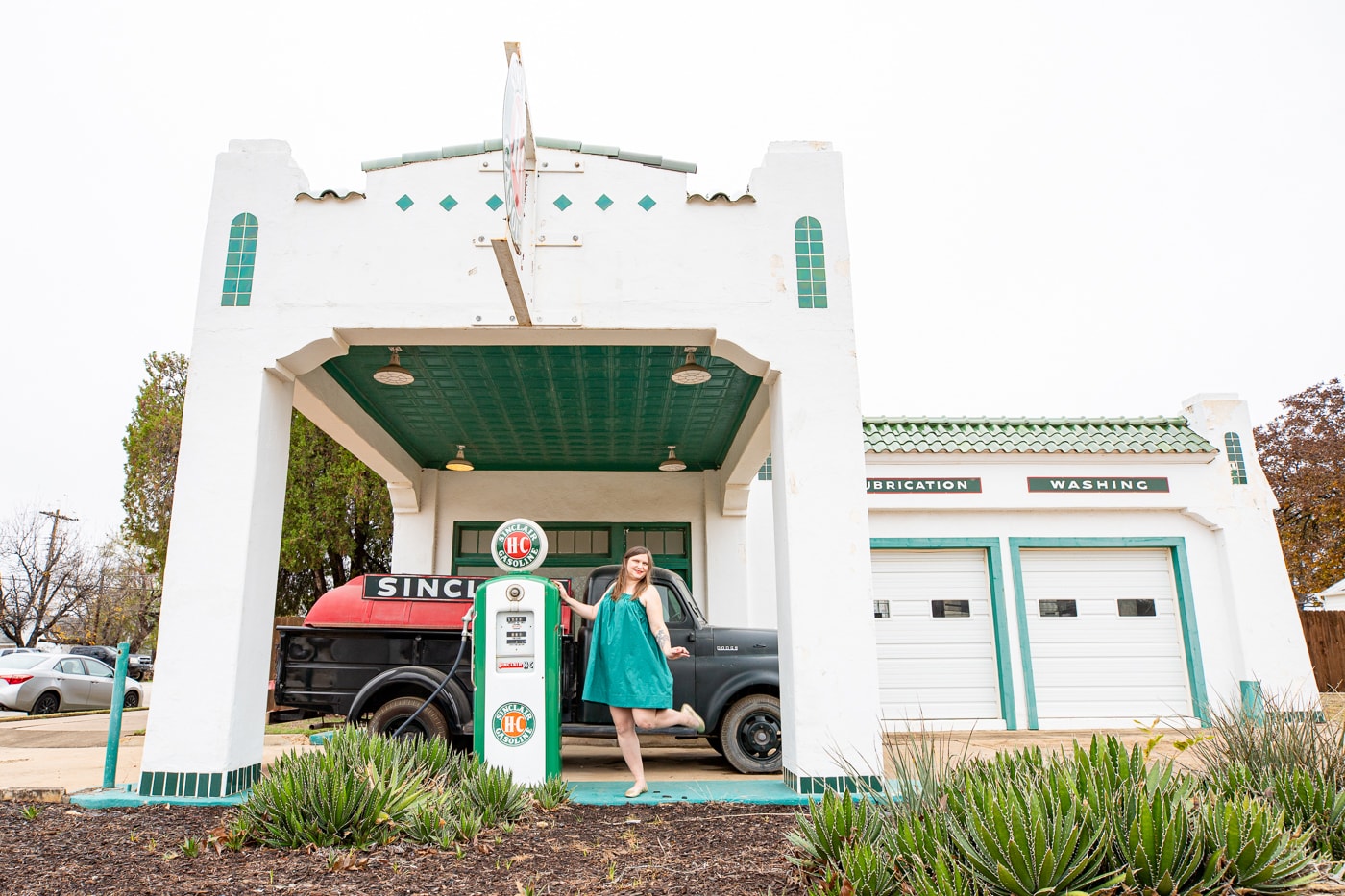 Restored Sinclair Gas Station in Albany, Texas