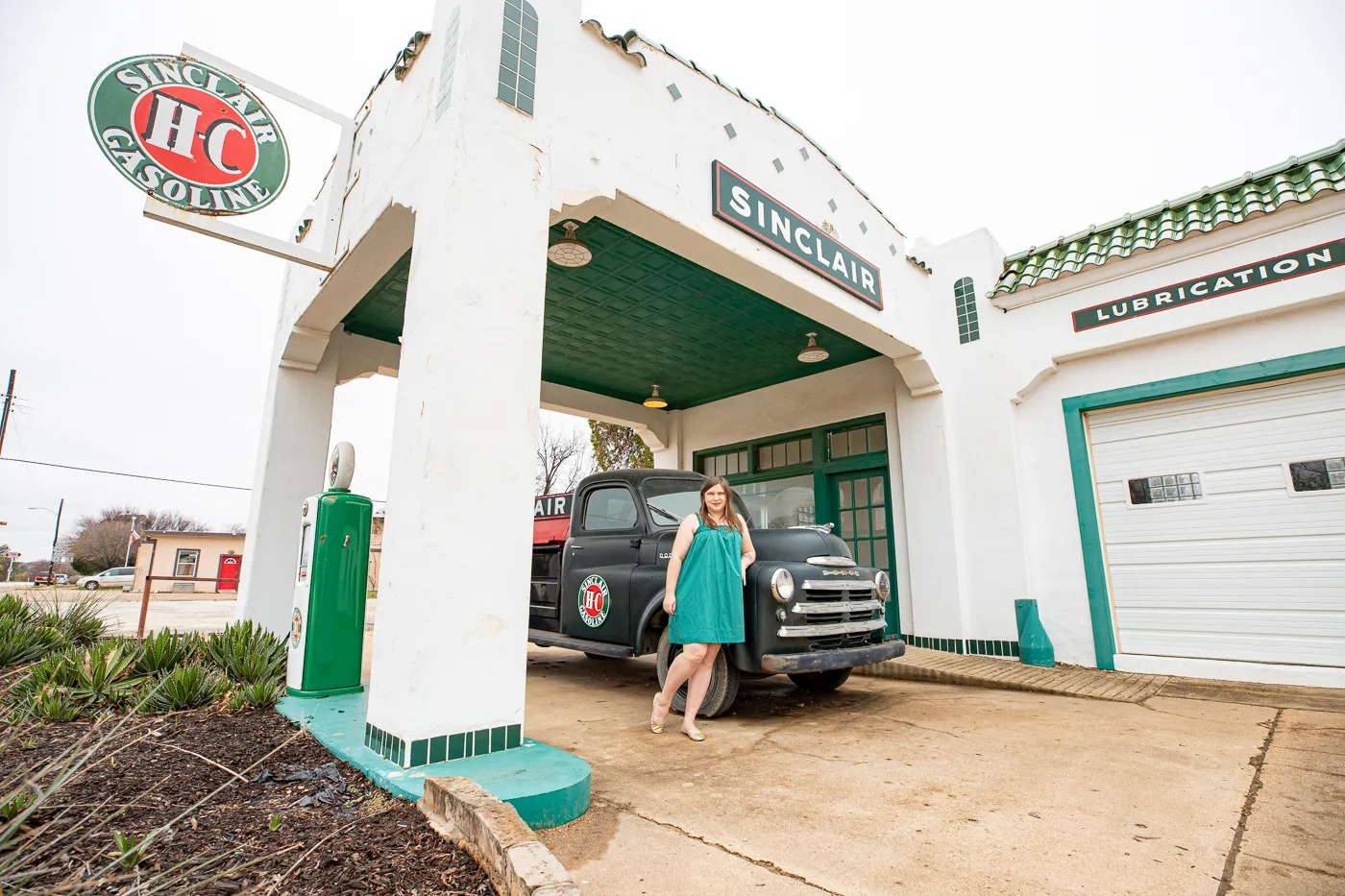 Restored Sinclair Gas Station in Albany, Texas