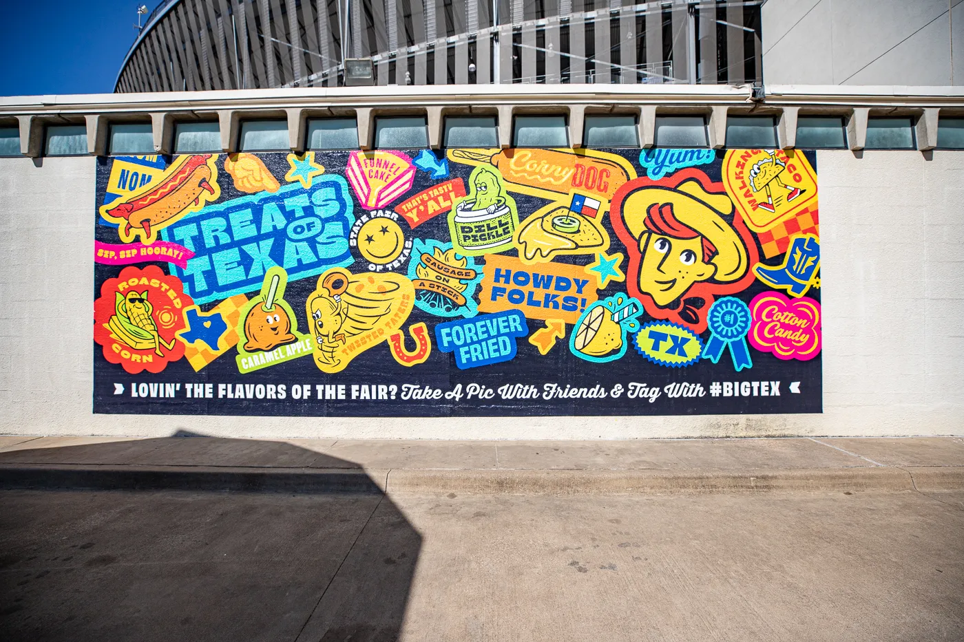 Treats of Texas Mural at the State Fair Of Texas