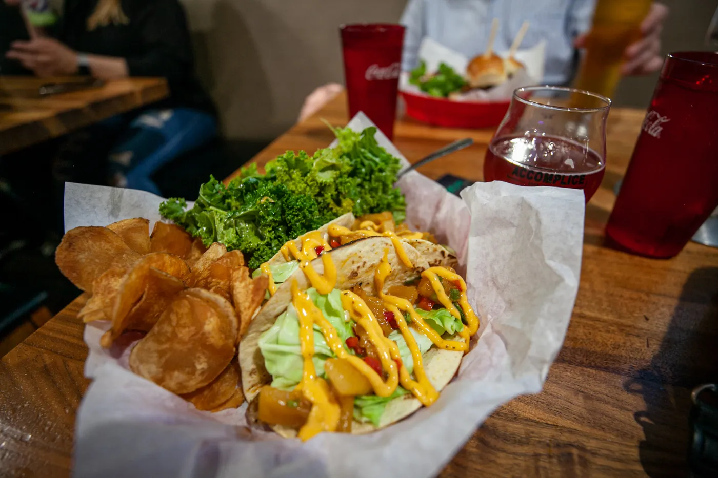 Road trip dinner at Accomplice Beer Company in Cheyenne, Wyoming.