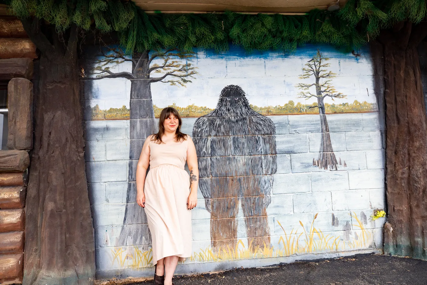 Boggy Creek Monster at Fouke Monster Mart in Fouke, Arkansas roadside attraction and convenience store