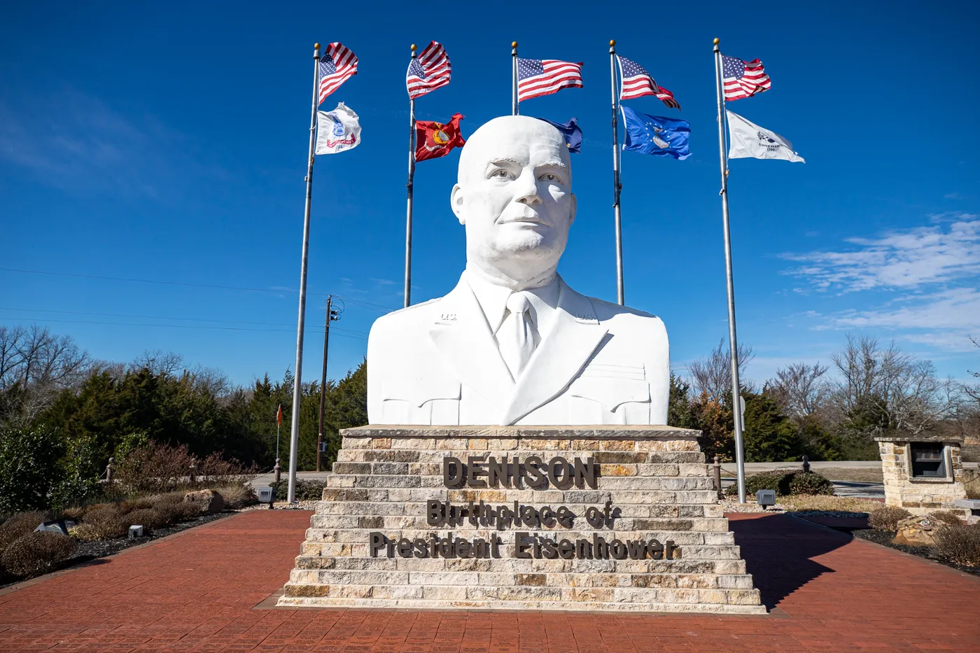 Eisenhower Veterans Monument in Denison, Texas (Giant Head)