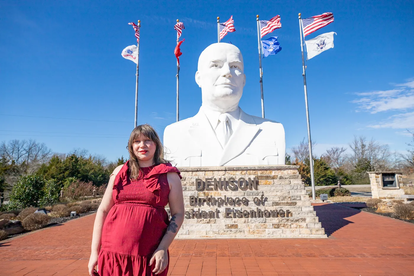 Eisenhower Veterans Monument in Denison, Texas (Giant Head)