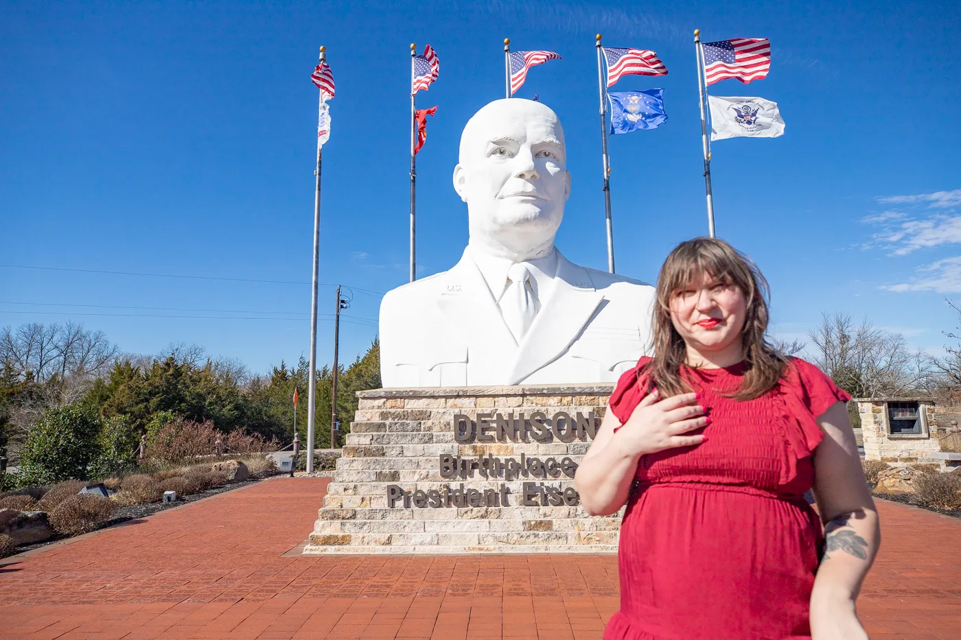 Eisenhower Veterans Monument in Denison, Texas (Giant Head)