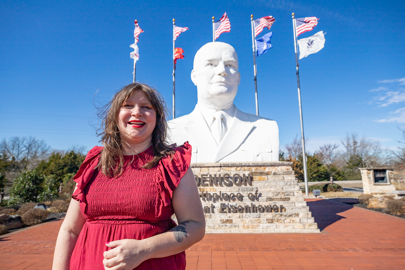 Eisenhower Veterans Monument in Denison, Texas (Giant Head)