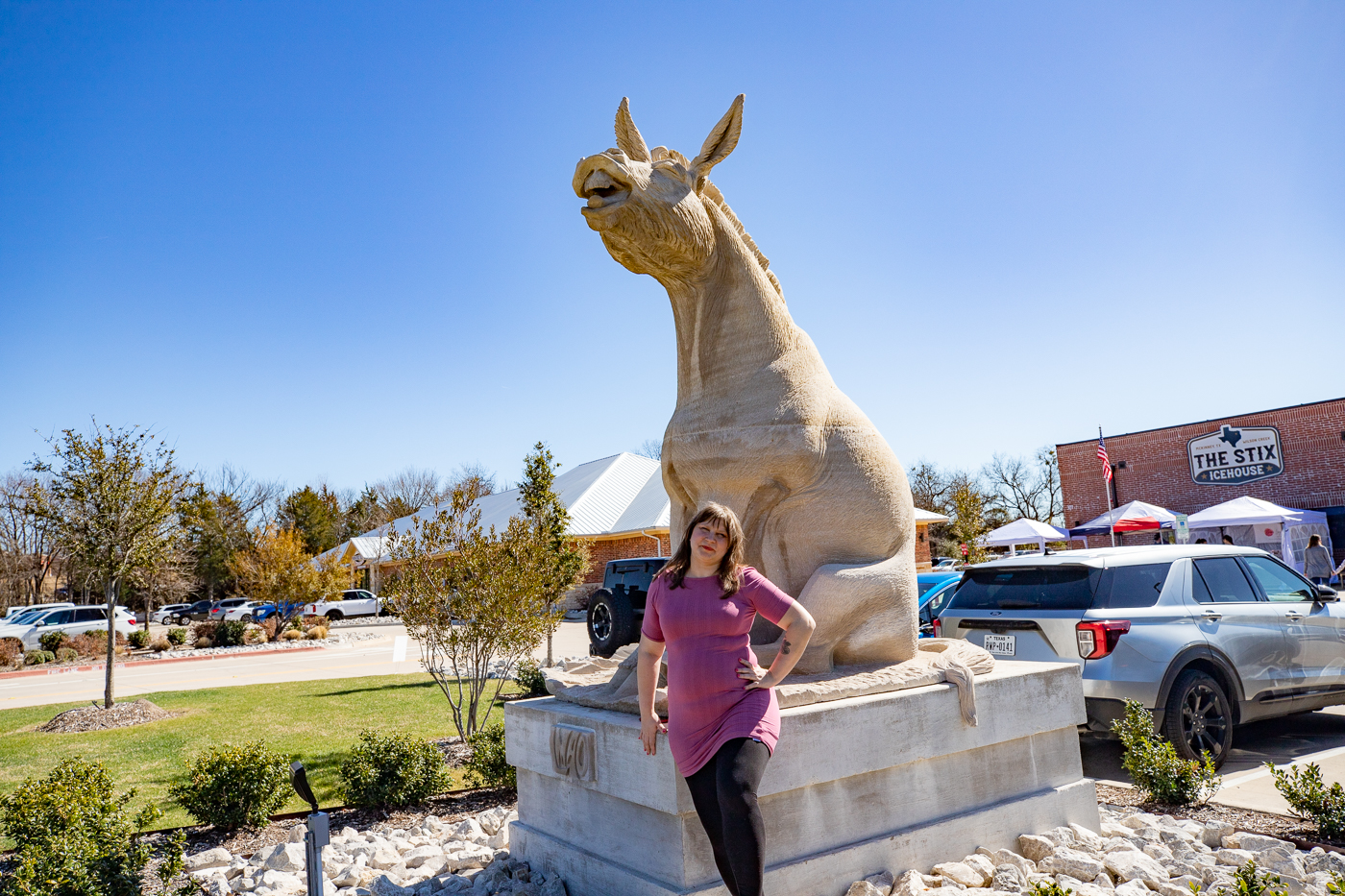 LMAO Sculpture in McKinney, Texas (Mule Statue)