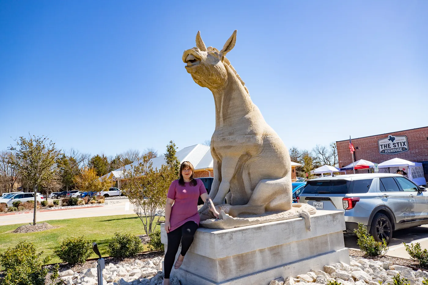 LMAO Sculpture in McKinney, Texas (Mule Statue)