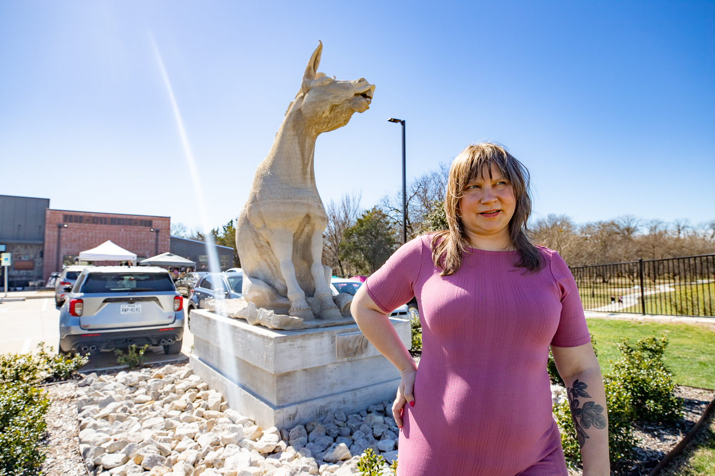 LMAO Sculpture in McKinney, Texas (Mule Statue)