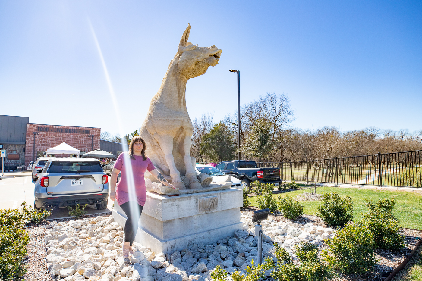 LMAO Sculpture in McKinney, Texas (Mule Statue)