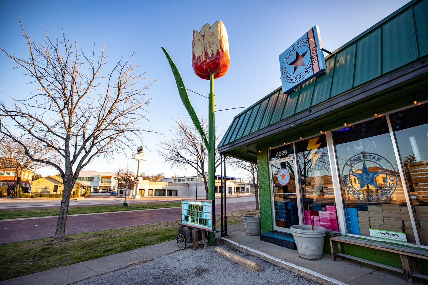 Giant Tulip in Fort Worth, Texas roadside attraction